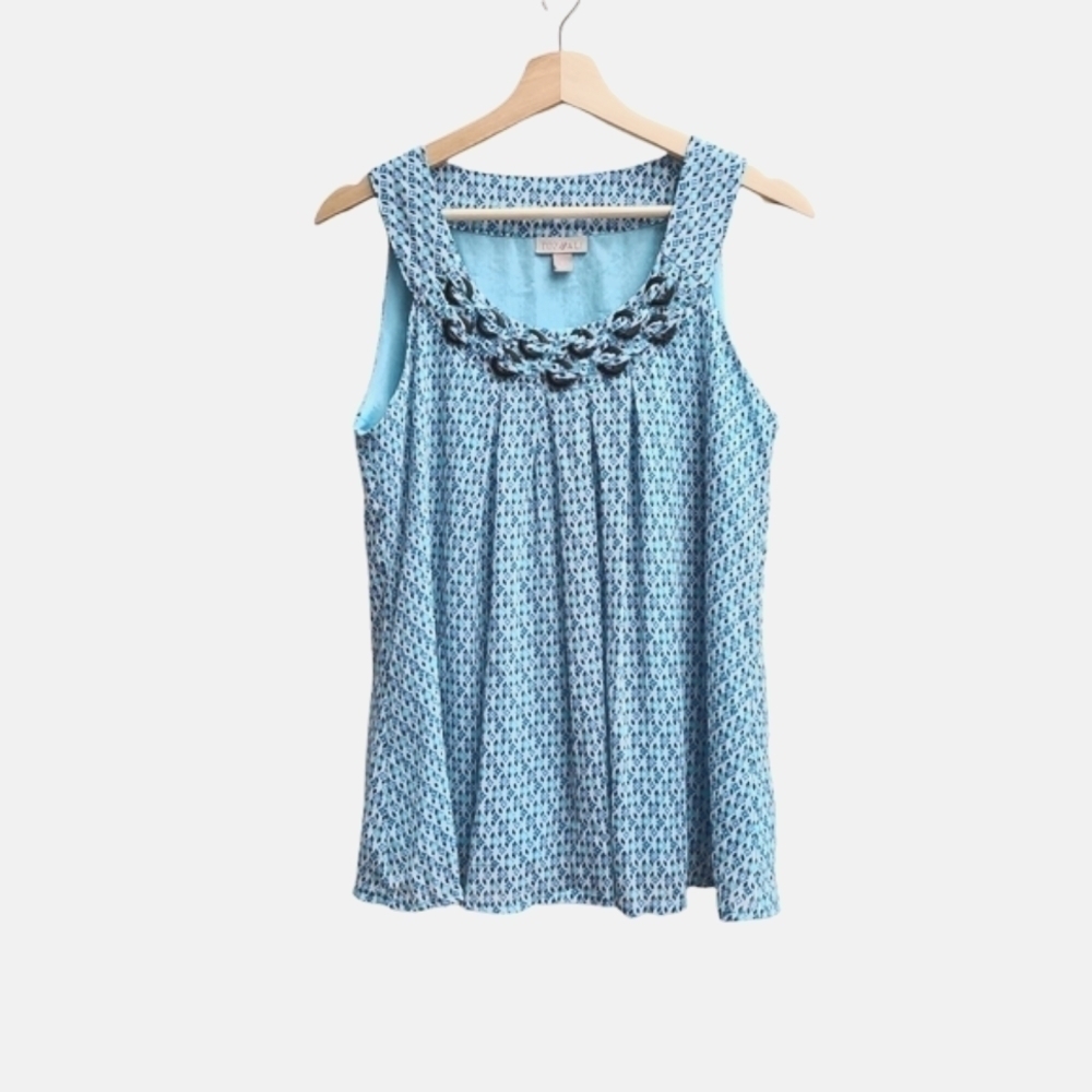 Cute Retro Print Sleeveless Top